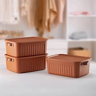 Deconox 1 Adet Düzenleyici Kapaklı Kutu, Dekoratif Saklama Kutusu, Organizer (35Cm*25Cm*14Cm) Ki̇remi̇t 10 Li̇tre ürün görseli 1