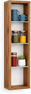 Pleksi Duvar Rafı Organizer – Demonte Mdf Duvara Monte Dekoratif Raf, Mutfak Banyo Salon İçin Şeffaf Raflı Minimalist Duvar Rafı 20X60 Cm ürün görseli 1