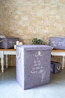 Pazar Kapısı Keçe Çok Amaçlı Kapaklı Düzenleyici Kutu 55 X 41 X 30 Cm (Mega, Gri) ürün görseli 1