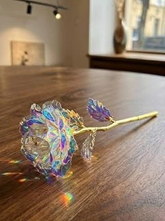 Dekoratif Galaksi Gül, Işıltılı Holografik Yapay Gül, Altın Renk Gövdeli Renk Değiştiren Tasarım Gül, Sevgililer Günü, Yıldönümü Doğum Günü İçin Romantik Hediyelik ürün görseli 1