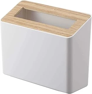 Yamazaki 5231 Rin Masa Üstü Kovası, Beyaz, Abs Reçine/Ahşap, Minimalist, 22 X 9 X 15,5 Cm ürün görseli 1