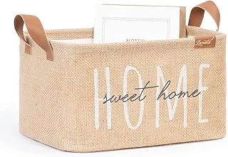 Textile Sweet Baskılı Dikdörtgen Jüt Sepet //30X21X18 ürün görseli 1