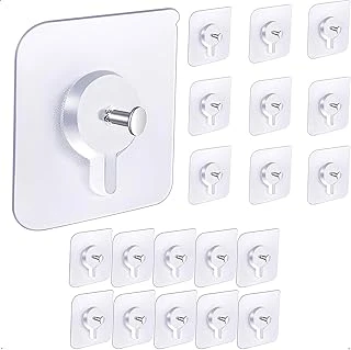 Xspring Yapışkanlı Duvar Kancaları, 20'Li Paket Çivisiz Asıcı, Fotoğraf Çerçeveleri Için Su Geçirmez Yağa Dayanıklı Duvar Askıları, Dekorasyon Banyo Mutfak Askıları, Anahtarlık ürün görseli 1