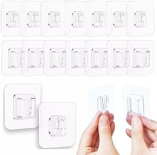 Aee® 10 Çift Yapışkanlı Geçmeli Asma Aparatı Kanca Askı Sabitleyici Klips Seti – Delmeden Montaj – Su Geçirmez Güçlü Yapışkan – Duş Rafı, Mutfak, Banyo Ev Düzenleyici Sabitleme Aparatı ürün görseli 1
