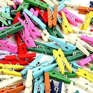 Dekoratif Renkli Mini Ahşap Mandal (50) - Tahta Fotoğraf Askısı Dekor Süs ürün görseli 1