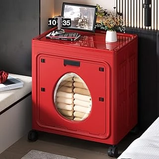 140 Litre Depolama Kutusu, Gri, Dolap Sandık Olarak Kullanılabilir, 56X66.5X38 Cm, Çok Amaçlı Saklama Çözümü (Kırmızı) ürün görseli 1