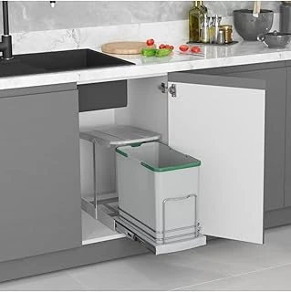 Starax Tls. Raylı Plastik Gövde Kovası 24 Lt.-Gri Çok Renkli Tek Ebat Zsx S-2571-G ürün görseli 1