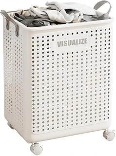 Tekerlekli Katlanabilir Çok Amaçlı Sepet, 40 Litre, Havalandırmalı Tasarım (Gri) ürün görseli 1
