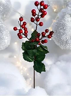 Yenigeldi 4 Adet 60 Cm Yılbaşı Kokina Kırmızı Berry Sapları Noel Berry Dalları, Kırmızı ürün görseli 1