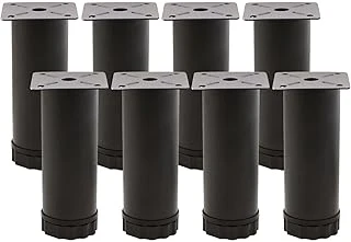 Ayarlanabilir Mobilya Kanepe Baza Koltuk Metal Destek Yükseltici Ayağı 10 Cm Siyah Ayakları 8 Adet ürün görseli 1