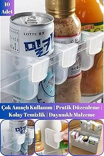 Tafce 10 Adet Çok Amaçlı Buz Dolabı Düzenleyici | Buz Dolabı Raf Ayırıcı ürün görseli 1