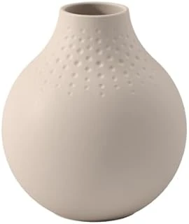 Villeroy & Boch - Manufacture Collier Kum, Küçük Vazo Inci, 12 Cm, Porselen, Bej ürün görseli 1