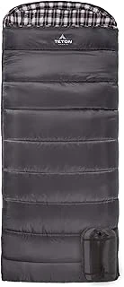 Teton Sports Fahrenheit Standart Uyku Tulumu; Aile Kampı Için Harika, Gri Pamuk Astar, 203 Cm X 83 Cm, Normal / 0F/-18C Sol Fermuar ürün görseli 1