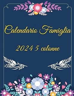 Calendario Famiglia 2024 5 Colonne: Calendario Della Famiglia 2024 ,Da Gennaio A Dicembre 2024 | Calendario Famiglia 2024 ürün görseli 1
