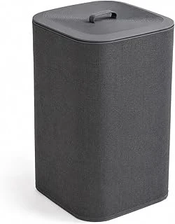 Orret 90 Litre İki Bölmeli Kirli Çamaşır Sepeti Çıkarılabilir Astarlı Kapaklı Katlanabilir Çamaşır Sepeti Laundry Basket Büyük Boy Çamaşırlık Organizer Gri ürün görseli 1