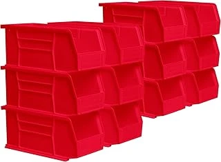Akro-Mils - 30230Red 30230 Akrobins Asmak Için Plastik Saklama Kabı, Istiflenebilir Kap, 27,9 X 12,7 Cm, Kırmızı, 12 Adet ürün görseli 1