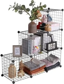6 Bölmeli Portatif Çok Amaçlı Metal Tel Dolap Raf Organizer ürün görseli 1