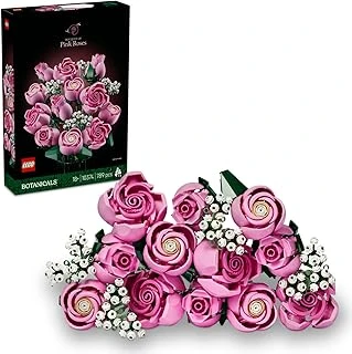 Botanicals Pembe Gül Buketi 10374 - Yetişkinler Için Tomurcuk Açmış Olarak 12 Pembe Gül Ile 4 Bahar Yıldızı Çiçeği İçeren Sevgililer Günü'Ne Özel Dekoratif Model Yapım Seti (789 Parça) ürün görseli 1