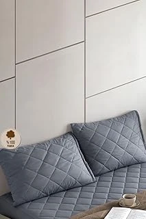 Formeya Pamuk Kapitone Yastık Koruyucu Kılıf 2 Adet 50 X 70 (Gri) ürün görseli 1