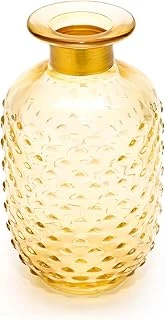Gold Boyunlu Amber Cam Vazo (15 Cm) ürün görseli 1