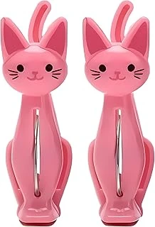 Pembe Şeklinde Havlu Mandalı, Plaj Çamaşır Için Dekoratif Plastik Klips, 2'Li Set ürün görseli 1