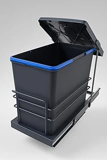 Cassone 24, Dolap Içi Teleskopik Raylı Antrasi̇t Kovası 24 Litre, Minimum Kapak Genişliği 40 Cm. ürün görseli 1