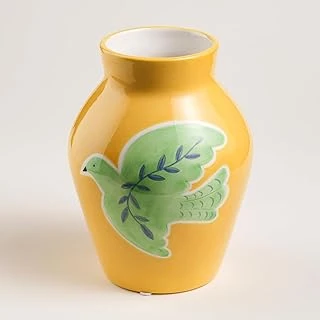 Siming Sarı Seramik Vazo 15.5X15.5X20.3 Cm ürün görseli 1