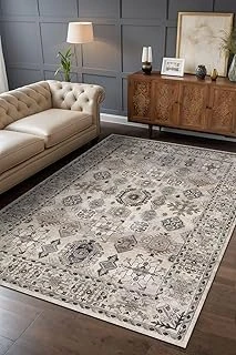Zeran Şönil Kaymaz Doğal Pamuk Tabanlı Yıkanabilir Antibakteriyel Çevre Dostu Salon Halısı 120X180 ürün görseli 1