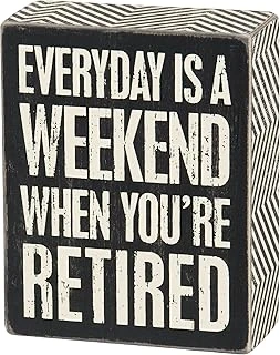 Primitives By Kathy Everyday Is Weekend Eğer Retired Box Sign ürün görseli 1