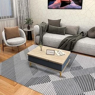 Latte Dizayn Betrice Desenli Kadife Pamuk Tabanlı Yıkanabilen Kaydırmaz Antibakteriyel Salon Halısı (80X200) ürün görseli 1