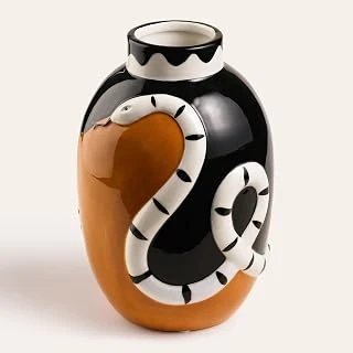 Siming Kahverengi Seramik Vazo 15X14.5X21.5 Cm ürün görseli 1