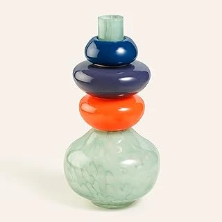 Baıta Renkli Cam Vazo 20X20X39 Cm ürün görseli 1