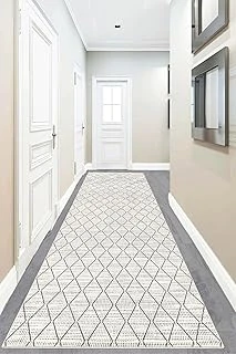 Pelangi Geometrik Karo Kilim Desen Gold Dijital Baskı Yıkanabilir Kaymaz Taban Salon Halısı Yolluk, Bej 100 X 300, 9555625111003007 ürün görseli 1