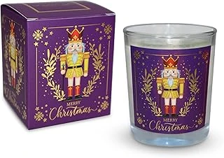 Charm Lab Candle – Kurşun Asker (Nutcracker) Tasarımlı Mum, Mor Renk Temalı, 135 G Doğal Bio Balmumu, 40 Saat Yanma Süresi, Cam Kavanoz, Şık Bristol Kutulu, Yılbaşı Koleksiyonu Hazır Hediye ürün görseli 1