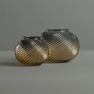 Linens Linx Küçük Vazo Gri Amber ürün görseli 1