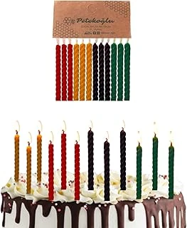 Petekoğlu (12 Adet) Renkli Balmumu Mum Doğal Petek Pasta Parti Mumu Doğum Günü Nişan Kına Gecesi Beeswax Candle ürün görseli 1