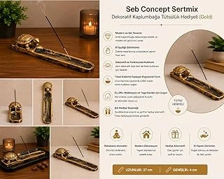 Seb Sertmix Dekoratif Kablumbağa Tütsülük Hediyeli (Gold) ürün görseli 1