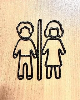 Mizaku Kadın Erkek Ortak Wc Tuvalet Tabelası ürün görseli 1