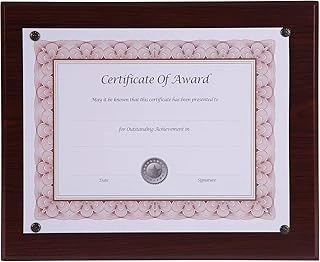 Nudell (Walnut) - 18811M Award-A-Plaque Document Holder Acrylic/Plastic 10-1/2 X 13 Walnut ürün görseli 1