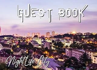 Independently Published Guest Book Nightlife City: Vacation Sign In For Guest House, Hostel, Airbnb, Hotel, Apartment, Etc, Recording Activities: 8.25 X 6 Inch ürün görseli 1
