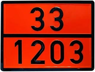 Metal 40X30 Cm Levha (1 Adet) 33-1203 Akaryakıt Tehlikeli Madde Taşımacılığı Benzin Motorin Petrol ürün görseli 1