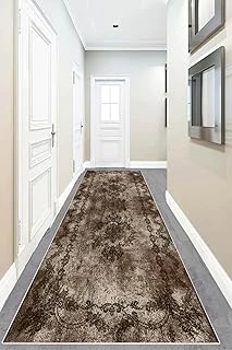 Pelangi Osmanlı Desen Çerçeveli Dijital Baskı Yıkanabilir Kaymaz Taban Klasik Salon Halısı Yolluk K.Kahve, Koyu Kahverengi 80 X 150, 9555248518015017 ürün görseli 1