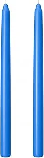 2’Li Metalik Şamdan Mum Seti 25 Cm – Dekoratif İnce Şamdan Mum, Kokusuz Parafin Wax,%100 Pamuk Fitil, El Döküm, Uzun Süre Yanma (~10 Saat), Şık Sofra, Davet, Nişan, Düğün ürün görseli 1