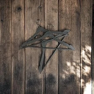 Genel Rustik Tarz Siyah Metal Duvar Askısı, 3'Lü Set, Mat Siyah Üçgen Tasarım, Giysi Aksesuar Asma Için, 25X15X5 Cm, Montaj Kılavuzu Vidalar Dahil ürün görseli 1