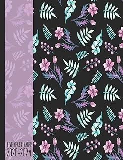 2020-2024: Five Year Planner 60 Months Calendar I Purple Floral I 5 Years Of Appointments, Life Goals, Organizer & Log Book I Make Plans I Monthly ... I Motivational Journal I Christmas Gift ürün görseli 1