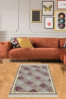 On The Clouds Geometrik Karo Desenli Dijital Baskı Yıkanabilir Kaymaz Taban Salon Halısı Yolluk Meg1191, 100 X 300 ürün görseli 1