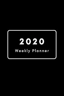 2020 Weekly Planner: Jan 1, 2020 To Dec 31, 2020 Daily Agenda, Appointment Log Book, Idea Gift For Christmas Festival, Diary Organizer With Calendar ... Pocket Size Notebook 6"X9", Black Cover ürün görseli 1