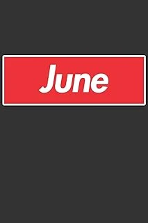 June: June Planner Calendar Notebook Journal, Personal Named Firstname Or Surname For Someone Called June For Christmas Or Birthdays This Makes The Perfect Personolised Custom Name Gift For June ürün görseli 1