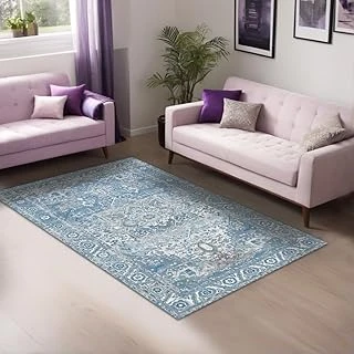 Bluen Kadife Kaymaz Pamuk Tabanlı Yıkanabilir Antibakteriyel Salon Halısı 160X230 ürün görseli 1
