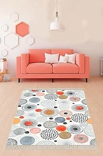 Pelangi Renkli Hindiba Desenli Çiçekli Dijital Baskı Yıkanabilir Kaymaz Taban Salon Halısı Yolluk, Karışık Renkli 60 X 120 ürün görseli 1